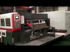 स्टील फ्लेक्सो प्रिंटिंग कार्डबोर्ड बॉक्स डाई कटिंग मशीन 380V/50Hz/3Ph कार्टन बॉक्स बनाने के लिए